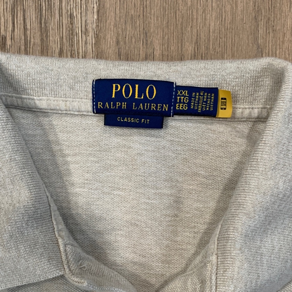 Polo by Ralph Lauren Men's Light Heather Gray Short Sleeve Polo Size XXL - Picture 2 of 11